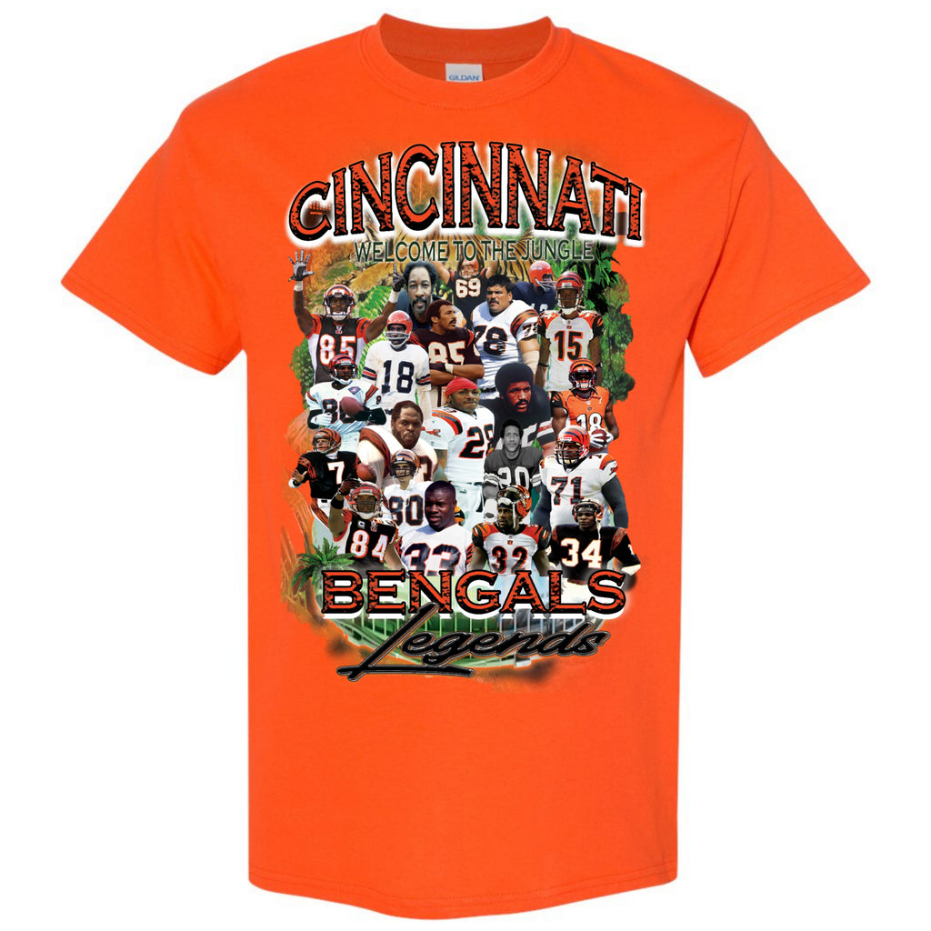 Cincinnati Bengals Legends T-Shirt | Welcome To The Jungle Football Graphic Tee