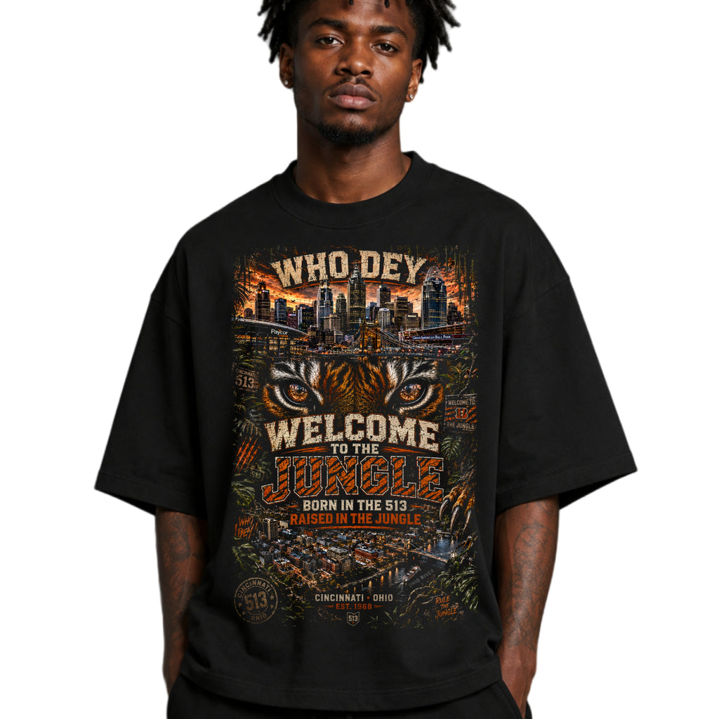 Welcome To The Jungle Cincinnati Bengals T-Shirt | Who Dey 513 Streetwear Tee