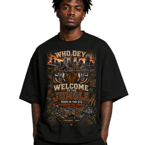 Welcome To The Jungle Cincinnati Bengals T-Shirt | Who Dey 513 Streetwear Tee